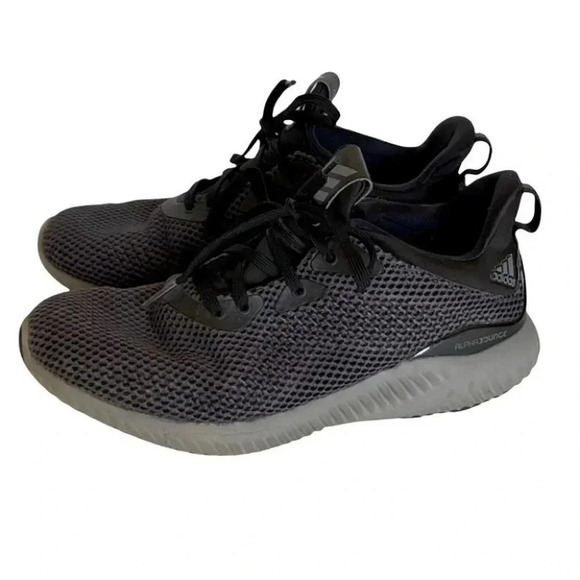 Adidas‎ Alpha Bounce women's  7 gray black mesh sneakers Comfort Sporty Workout - Picture 1 of 8